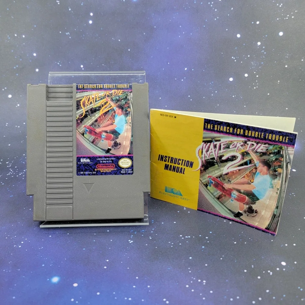 Skate or Die 2 (Nintendo Entertainment System NES) Video Game w/ Manual